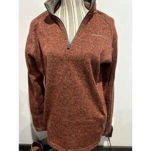 eddie bauer pullover sweater quarter zip large